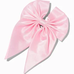 Claire's Noeuds Pour Cheveux|Barrettes Et Pinces-Barrette à nœud satinée rose
