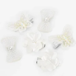 Claire's Noeuds Pour Cheveux-Barrettes à cheveux papillon en mousseline pour occasion spéciale Claire's Club - Lot de 6