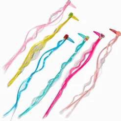 Claire's Barrettes Et Pinces|Perruques Et Extensions-Barrettes clic clac avec cheveux synthétiques iconiques glace à l'eau Claire's Club - Lot de 6