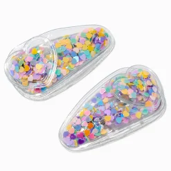 Claire's Barrettes Et Pinces-Barrettes clic clac avec cœurs shaker pastel Claire's Club - Lot de 2