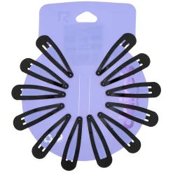 Claire's Barrettes Et Pinces-Barrettes clic clac classiques noires