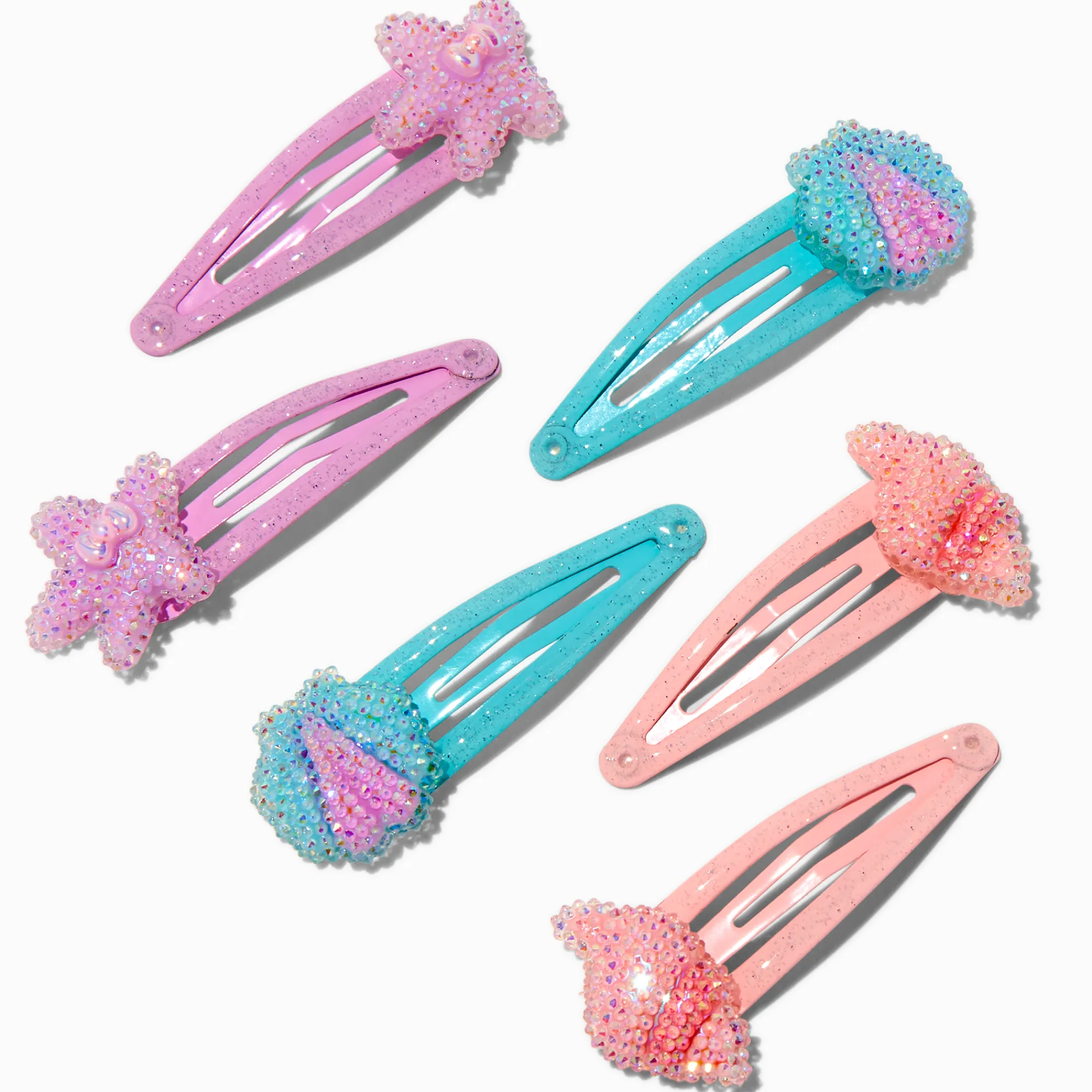 Claire's Barrettes Et Pinces-Barrettes clic clac coquillages bling-bling Claire's Club - Lot de 6