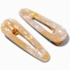Claire's Barrettes Et Pinces-Barrettes clic clac en acrylique couleur ivoire - Lot de 2