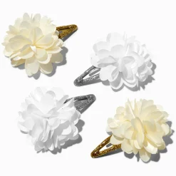 Claire's Barrettes Et Pinces-Barrettes clic clac à fleurs en mousseline grande occasion Claire's Club - Lot de 4