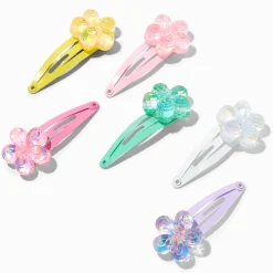 Claire's Barrettes Et Pinces-Barrettes clic clac à fleurs en sequins pastel Claire's Club - Lot de 6