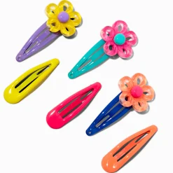 Claire's Barrettes Et Pinces-Barrettes clic clac fleurs rétro Claire's Club - Lot de 6