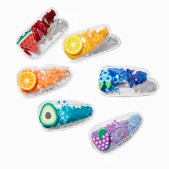 Claire's Barrettes Et Pinces-Barrettes clic clac fruit shaker arc-en-ciel Claire's Club