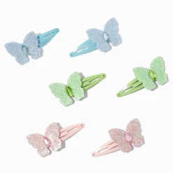 Claire's Barrettes Et Pinces-Barrettes clic clac motif papillon pailleté Claire's Club - Lot de 6