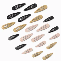 Claire's Barrettes Et Pinces-Barrettes clic clac neutres ballet - Lot de 22