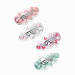 Claire's Barrettes Et Pinces-Barrettes clic clac ondulées fruits translucides Claire's Club - Lot de 4