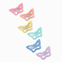 Claire's Barrettes Et Pinces-Barrettes clic clac ouvertes papillon arc-en-ciel Claire's Club - Lot de 6