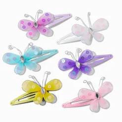 Claire's Barrettes Et Pinces-Barrettes clic clac papillon pastel Claire's Club - Lot de 6