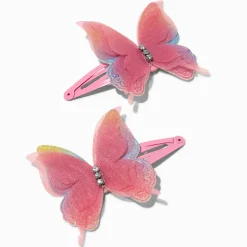 Claire's Barrettes Et Pinces-Barrettes clic clac papillon rose Claire's Club - Lot de 2