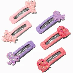 Claire's Barrettes Et Pinces-Barrettes clic clac recouvertes d'un motif marin Claire's Club - Lot de 6