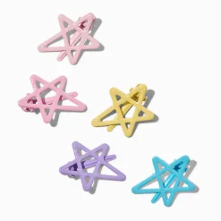 Claire's Barrettes Et Pinces-Barrettes clic clac étoile pastel - Lot de 5