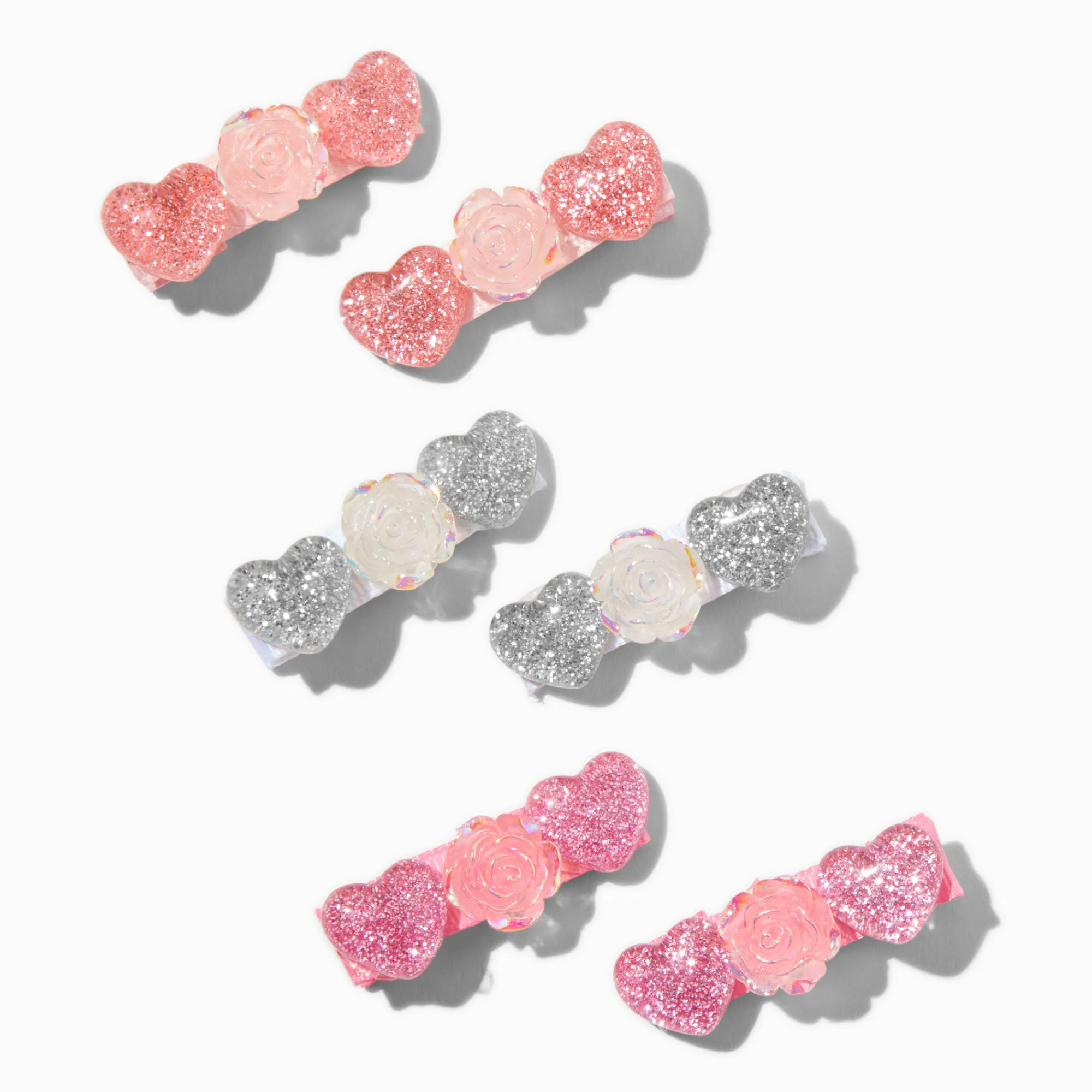 Claire's Barrettes Et Pinces-Barrettes cœur rose Claire's Club - Lot de 6
