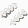 Claire's Barrettes Et Pinces-Barrettes à cœurs bombés blancs - Lot de 2