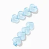 Claire's Barrettes Et Pinces-Barrettes à cœurs bombés bleus - Lot de 2