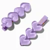 Claire's Barrettes Et Pinces-Barrettes cœurs bombés violettes - Lot de 2