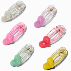 Claire's Barrettes Et Pinces-Barrettes cœurs en silicone Claire's Club - Lot de 6