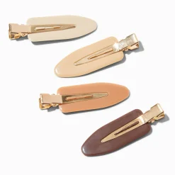 Claire's Barrettes Et Pinces|Accessoires Coiffure-Barrettes de coiffure qui ne froissent pas nuances ocre - Lot de 4