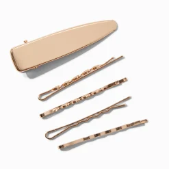 Claire's Barrettes Et Pinces-Barrettes et épingles à cheveux couleur dorée - Lot de 5