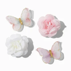 Claire's Barrettes Et Pinces-Barrettes à fleurs en mousseline et papillon Claire's Club - Lot de 4