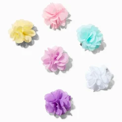 Claire's Barrettes Et Pinces-Barrettes à fleurs en mousseline aux tons pastel Claire's Club - Lot de 6