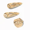Claire's Barrettes Et Pinces-Barrettes manchettes d'oreilles martelées couleur dorée - Lot de 3