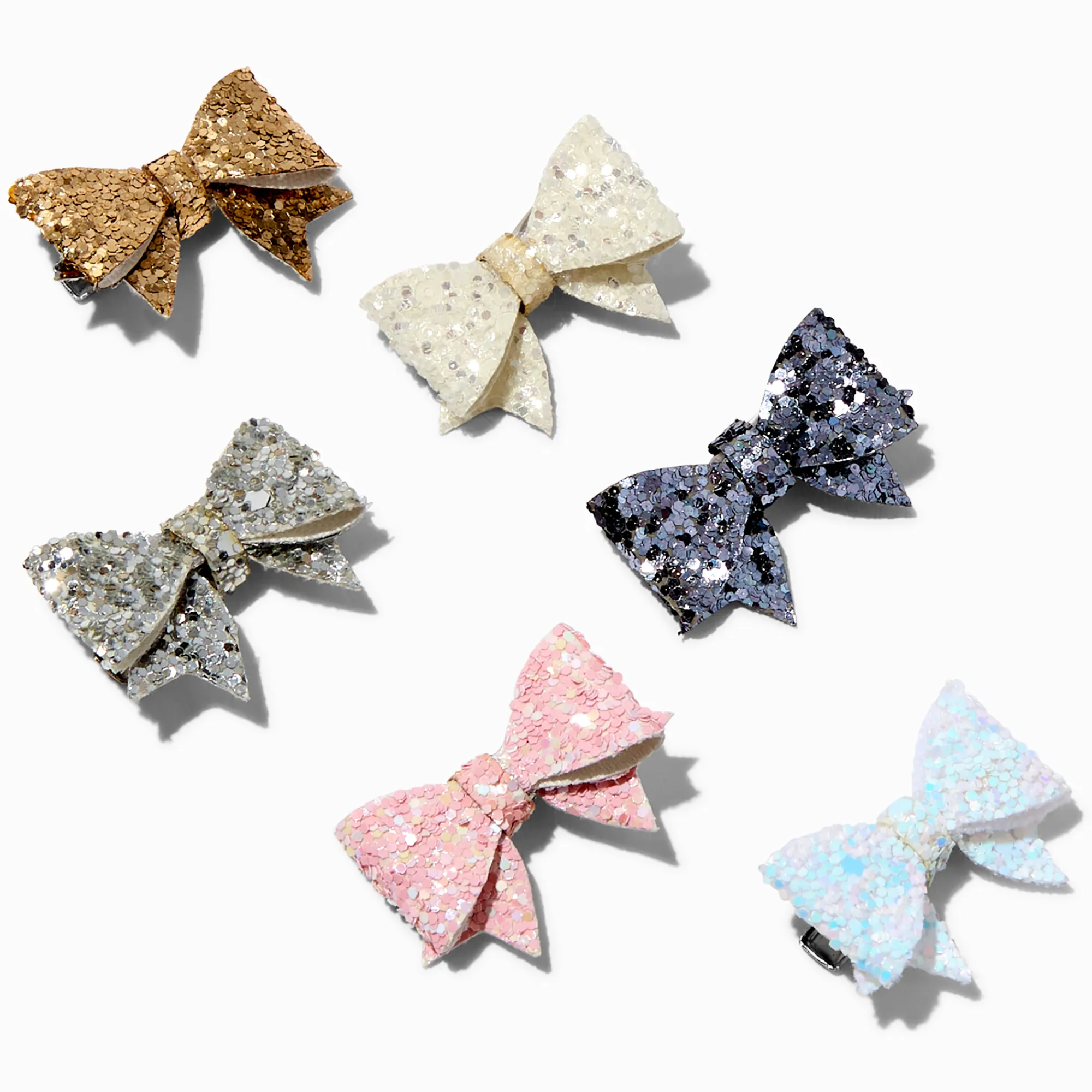 Claire's Noeuds Pour Cheveux-Barrettes à nœud avec sequins pailletés Claire's Club - Lot de 6