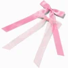 Claire's Barrettes Et Pinces|Noeuds Pour Cheveux-Barrettes à nœud en organza rose et en tissu extra-fin - Lot de 2