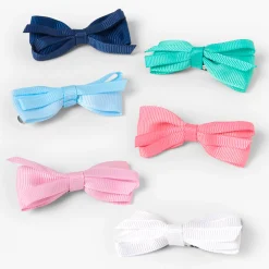 Claire's Noeuds Pour Cheveux|Barrettes Et Pinces-Barrettes à nœud pastel preppy Claire’s Club - Lot de 6