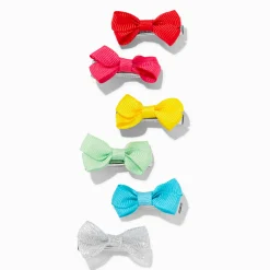 Claire's Noeuds Pour Cheveux-Barrettes à nœud pour cheveux arc-en-ciel Kid Core Claire's Club - Lot de 6