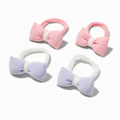 Claire's Élastiques-Barrettes à nœuds bouffants pastel Claire's Club - Lot de 4