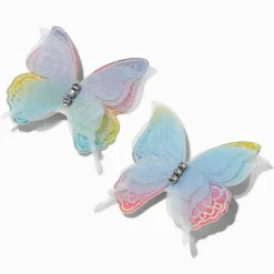 Claire's Barrettes Et Pinces-Barrettes papillon à paillettes bleues Claire's Club - Lot de 2