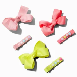 Claire's Noeuds Pour Cheveux|Barrettes Et Pinces-Barrettes perlées et nœud pour cheveux en boucle Claire's Club - Lot de 6