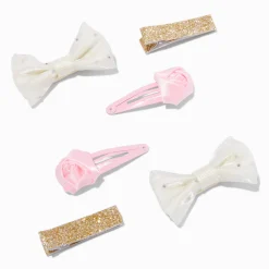 Claire's Noeuds Pour Cheveux|Barrettes Et Pinces-Barrettes rose variées Claire's Club - Lot de 6