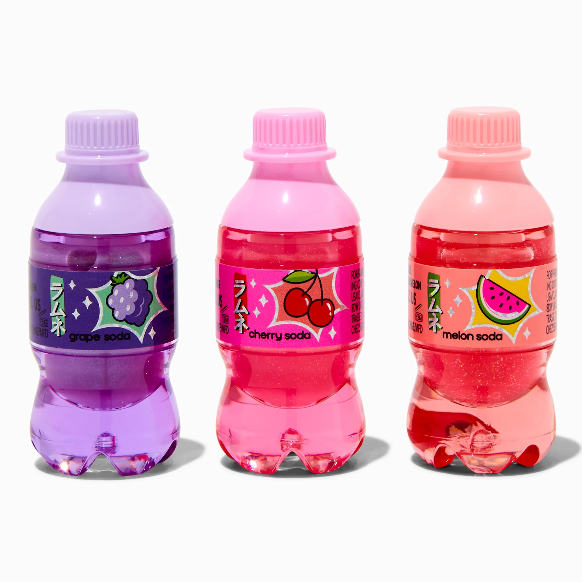 Claire's Lèvres-Baumes à lèvres mini bouteille de soda - Lot de 3
