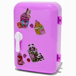Claire's Lèvres-Baumes à lèvres réfrigérateur iridescents violets boissons et petits animaux - Lot de 4