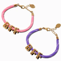 Claire's Bracelets-Best Friends Bubble Letter Rope Bracelets - 2 Pack