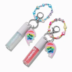 Claire's Lèvres|Porte-clés-Best Friends Heart Lip Gloss Keyrings - 2 Pack