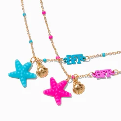 Claire's Colliers-Best Friends Starfish Pendant Necklaces - 2 Pack