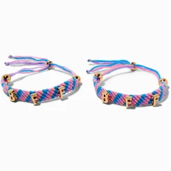 Claire's Bracelets-Best Friends Woven Adjustable Bracelets - 2 Pack