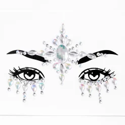 Claire's Paillettes Et Bijoux De Peau-Bijoux de peau pour le front irisés couleur argentés