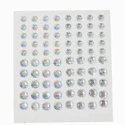 Claire's Accessoires Coiffure-Bijoux pour cheveux en strass iridescents - Lot de 80