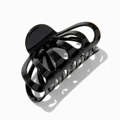 Claire's Barrettes Et Pinces-Black Large Clamshell Hair Claw