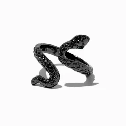 Claire's Bagues-Black Snake Wrap Ring