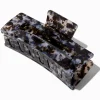 Claire's Barrettes Et Pinces-Black Tortoiseshell Rectangular Hair Claw