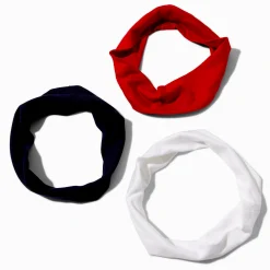 Claire's Bandeaux Et Serre-têtes-Black, White, & Red Headwraps - 3 Pack