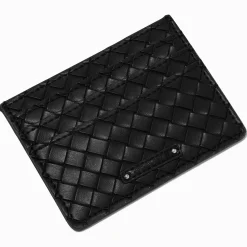 Claire's Portefeuilles-Black Woven Credit Card Case
